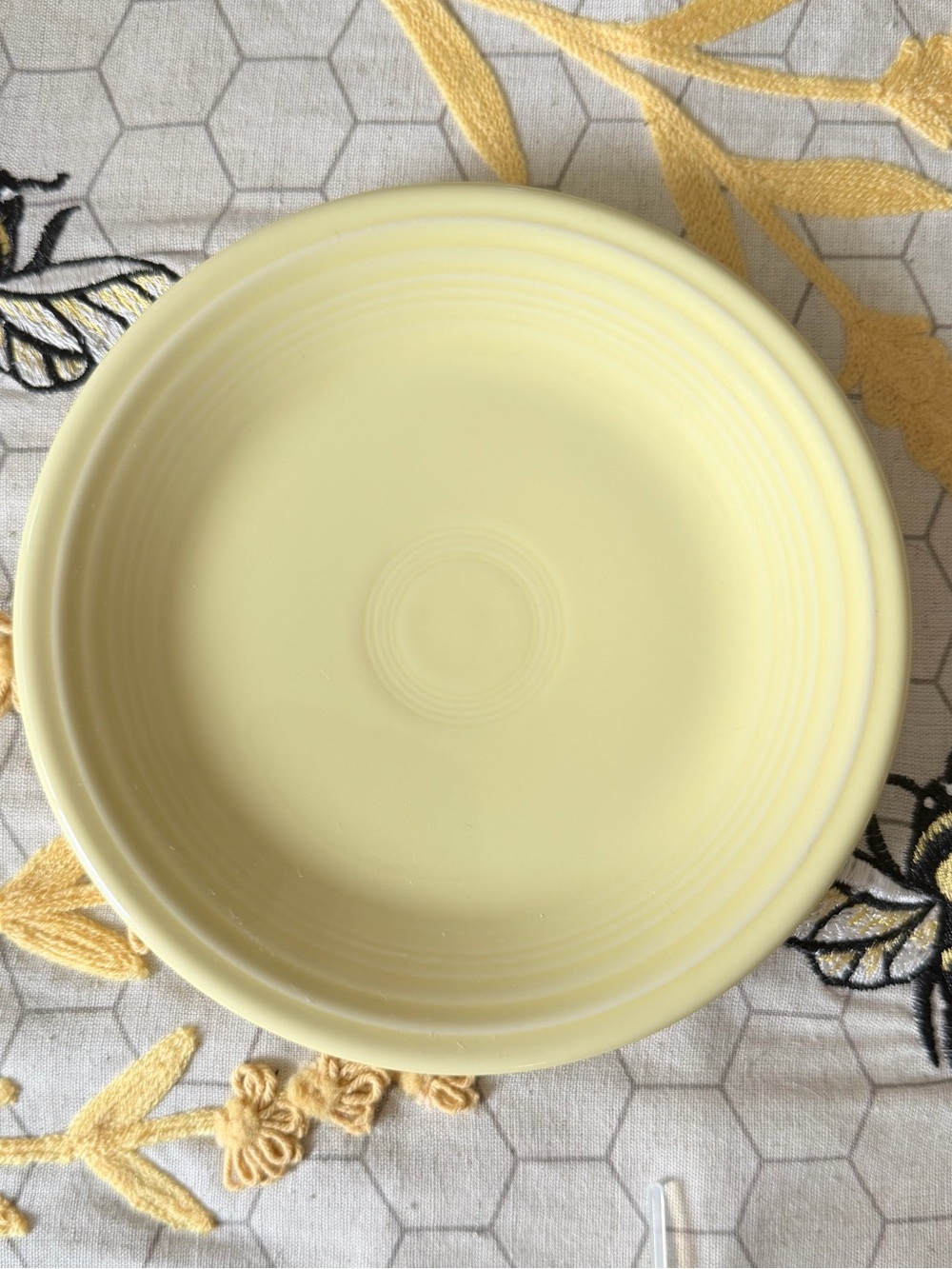 Fiesta Fiestaware Light Yellow 7 1/2” Dessert Plate - Excellent Condition